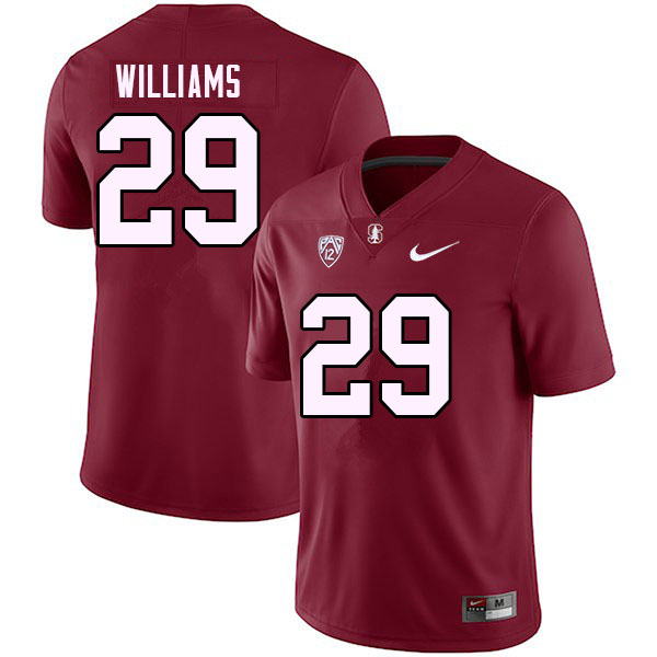 Youth #29 Terian Williams Stanford Cardinal College 2023 Football Stitched Jerseys Sale-Cardinal